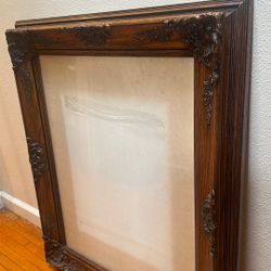 Vintage Wood Carved Picture Frame