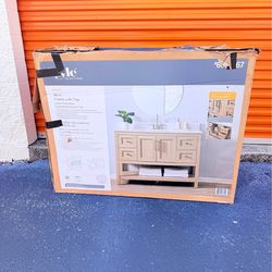 Style Selections Holly 48-in Latte Brown Undermount Single Sink Bathroom Vanity with White Engineered Stone