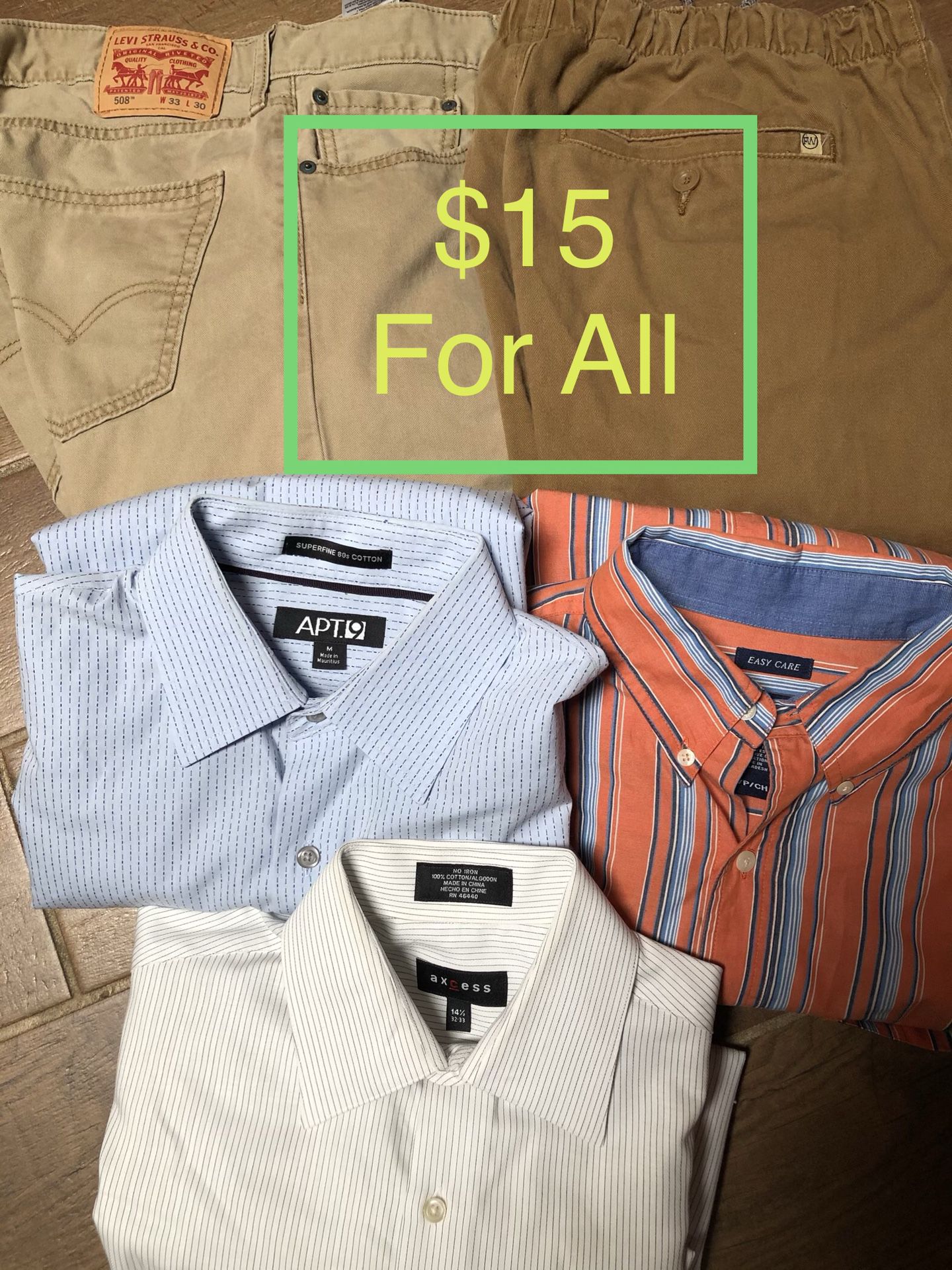 Men’s clothes $15 all