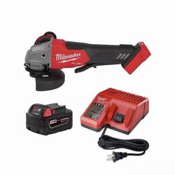 M18 FUEL 18V Lithium-Ion Brushless Cordless 4-1/2 in./5 in. Grinder and Starter Kit w/(1) 5.0 Ah Battery and Charger