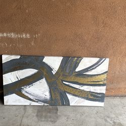 navy blue gold and white canvas