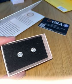 0.5 Ct Moissanite Earrings 5.0 mm 925 Sterling Silver