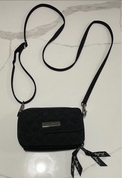 Vera Bradley Classic Black Wallet Crossbody Wristlet Purse