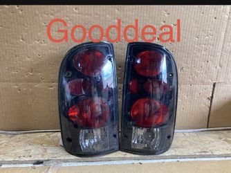 #OT43 Fit 95-2000 Toyota Tacoma Black Clear Tail Light Pair 