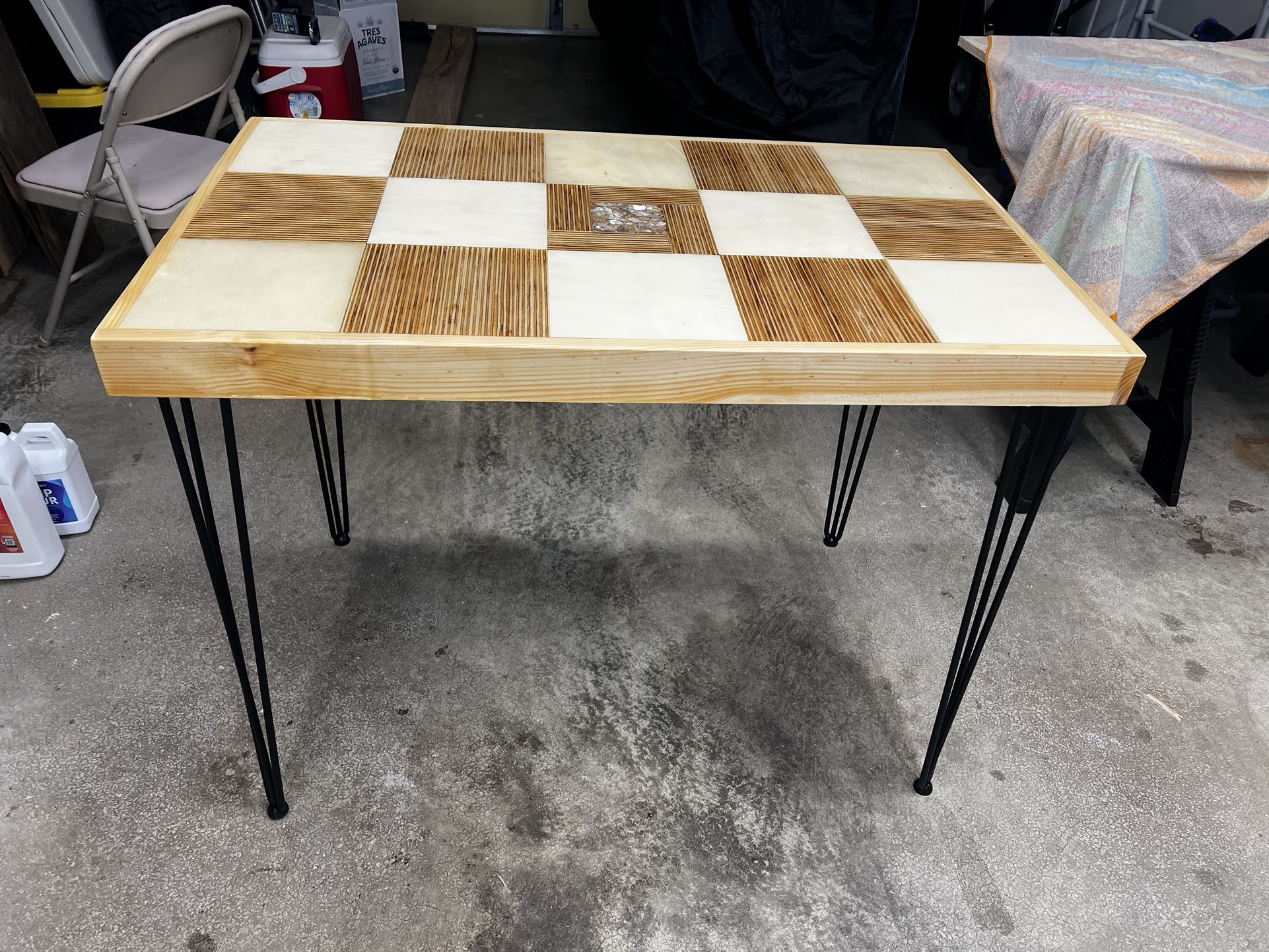 Custom Epoxied Entry Table/Desk