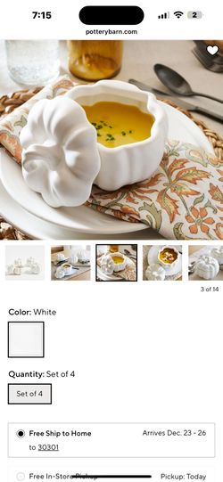 Pottery Barn Pumpkin Bowls