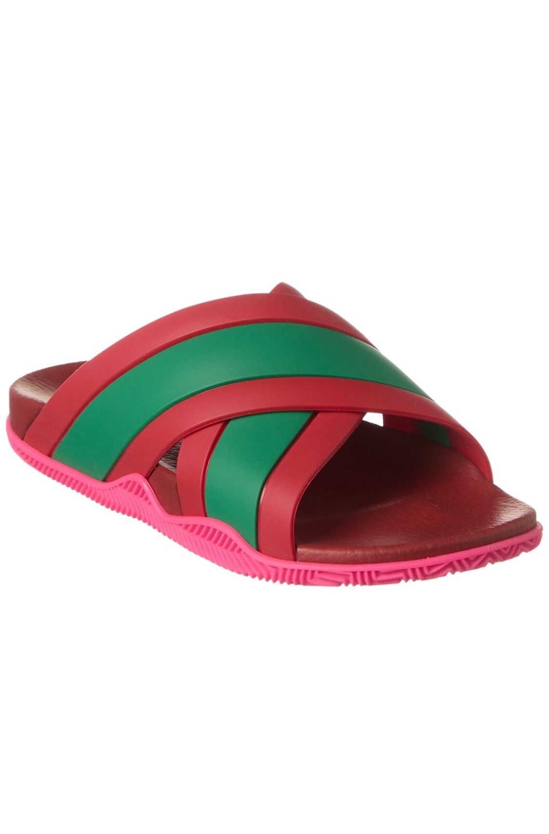 Gucci Crossover Web Rubber Sandals Brand New