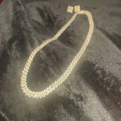 18” 8mm Cuban Link Moissanite Diamond VVS Chain choker 