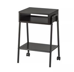 IKEA SETSKOG Black Rolling Nightstand – Excellent Condition