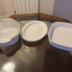 Vintage CorningWare French White 4pc Set - Made in USA