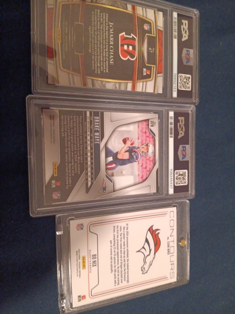 Jamarr Chase, Drake Maye, Bo Nix Rookie Cards