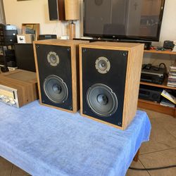 Sony Hi-Fi Stereo Speakers (Vintage) - Classic Wood Grain