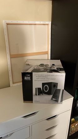 NIB Altec Lansing VS2621 2.1 Computer Speaker System + Stretched Canvas