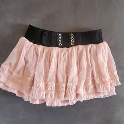 Girls Pink Ruffled Ballet Skirt Tutu