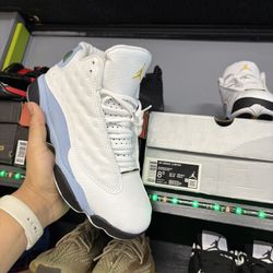 *Nike Air Jordan 13 Retro White Blue Grey
