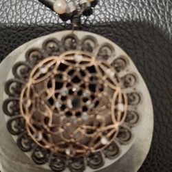 Medallion Rhinestone Beaded Necklace