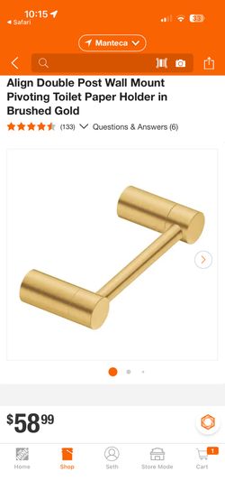 Gold Moen Align Toilet Paper Holder
