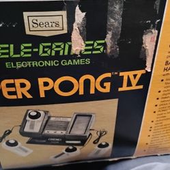 Vintage Sears Roebuck Co. Tele-Ganesb Super Pong IV Complete Set