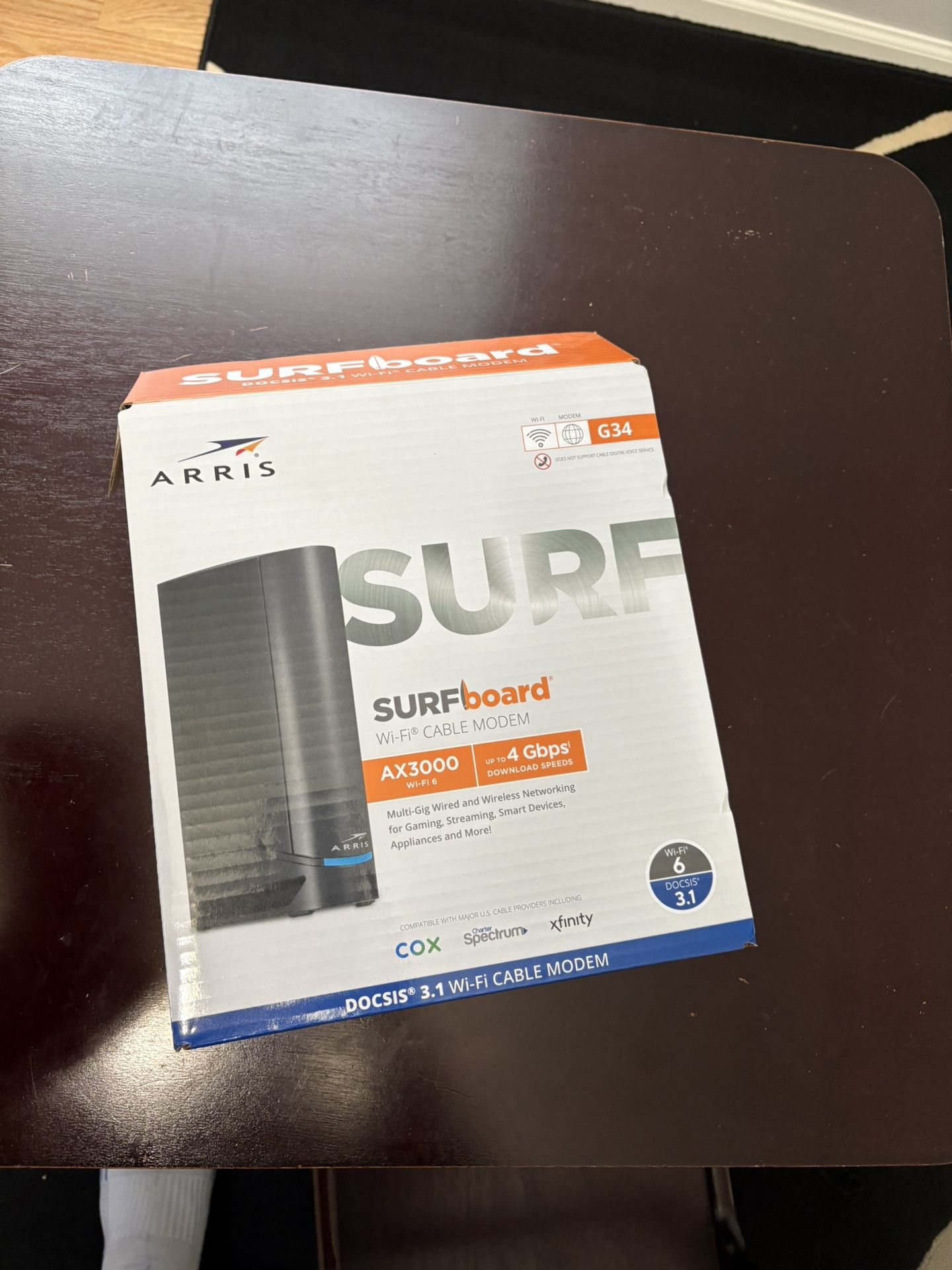 Wi-Fi Cable Modem AX3000 Wi-Fi 6 Download Speed 4 GBPS