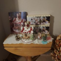 PORCELAIN  COOKIE JAR PLUS  8 PIECE GLASSWARE  SET 