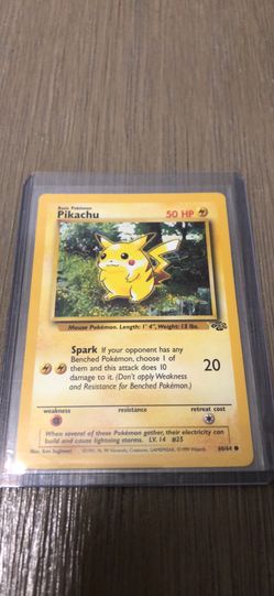Pikachu Red Cheeks Pokemon Card 50 HP 60/64 1999 Green Background Rare for  Sale in Oak Lawn, IL - OfferUp