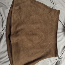 Brown Suade Skirt