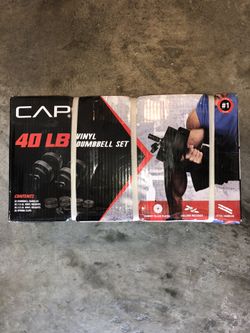 CAP 40 POUND ADJUSTABLE VINYL DUMBBELL WEIGHT SET