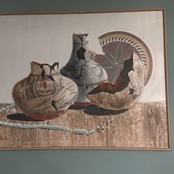 oil painting - broken pottery