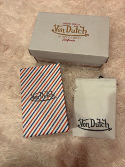🔥 Von Dutch Barbershop Red White & Blue Crossbody Bag + Original Box & Dust Bag – Y2K