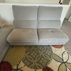 Grey Modern Grey Loveseat (Adjustable Headrests) - $90 OBO