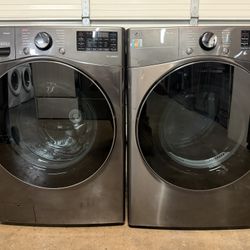 BEAUTIFUL 2025 LG THINQ WASHER AND ELECTRIC DRYER SET LIKE NEW CONDITIONS 