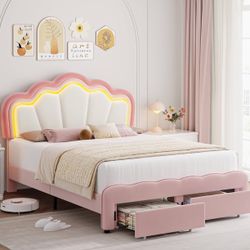 Queen Size Bed With Lights