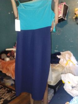 Green and blue dress size medium