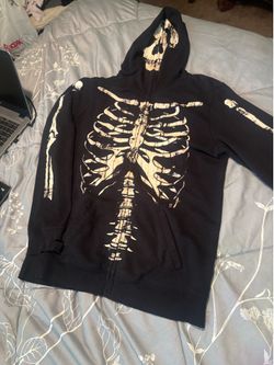 Skeleton hoodie zipper up