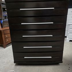 Casana Dark Espresso 5 Drawer Tallboy Dresser