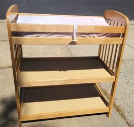 Wooden Changing Table And Pad