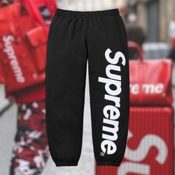 Supreme Satin Appliqué Sweatpants Black L