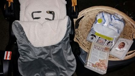 Car seat blankets and baby books