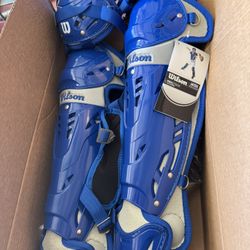 Wilson Pro Stock 14.5” Leg Guards Royal