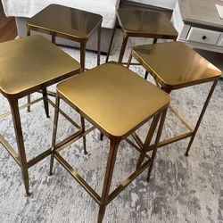 CB2 Flint Gold Counter Stools