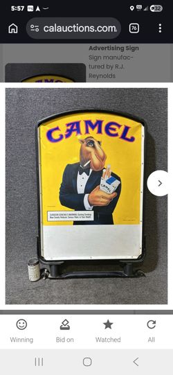 Camel DOUBLE sided sign.