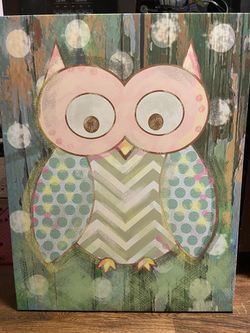 Owl decor canvas