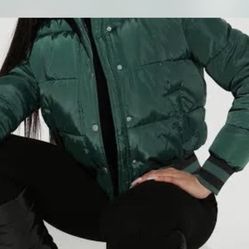 Green Puffer Jacket 