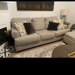 Beautiful Beige Ashley Furniture Couch with Pillows
