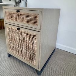 Joss & Main Mid Century Boho File Cabinet Or Nightstand Or Accent Storage Table