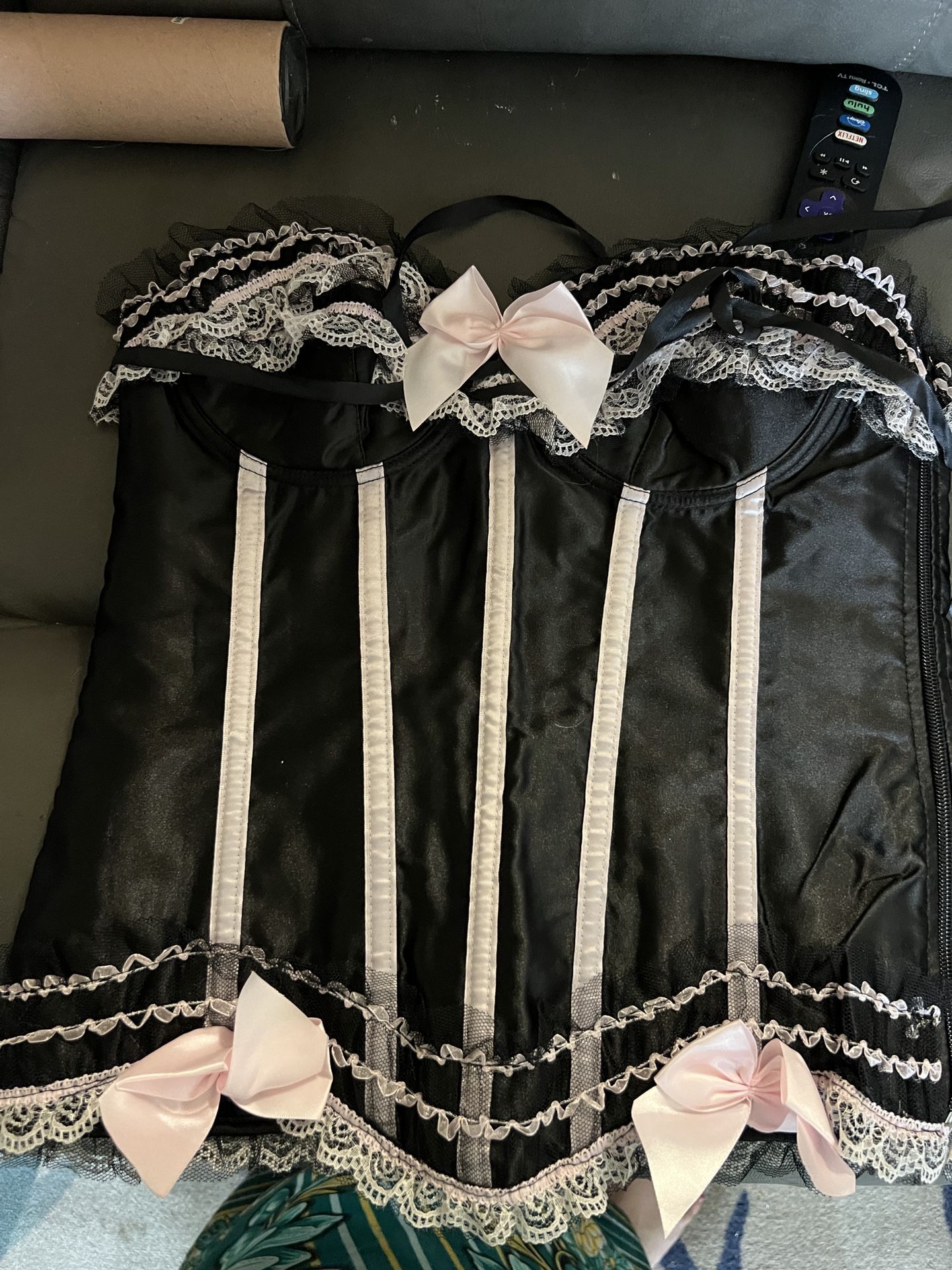 Beautiful Black/Pink Corset See Description NEW