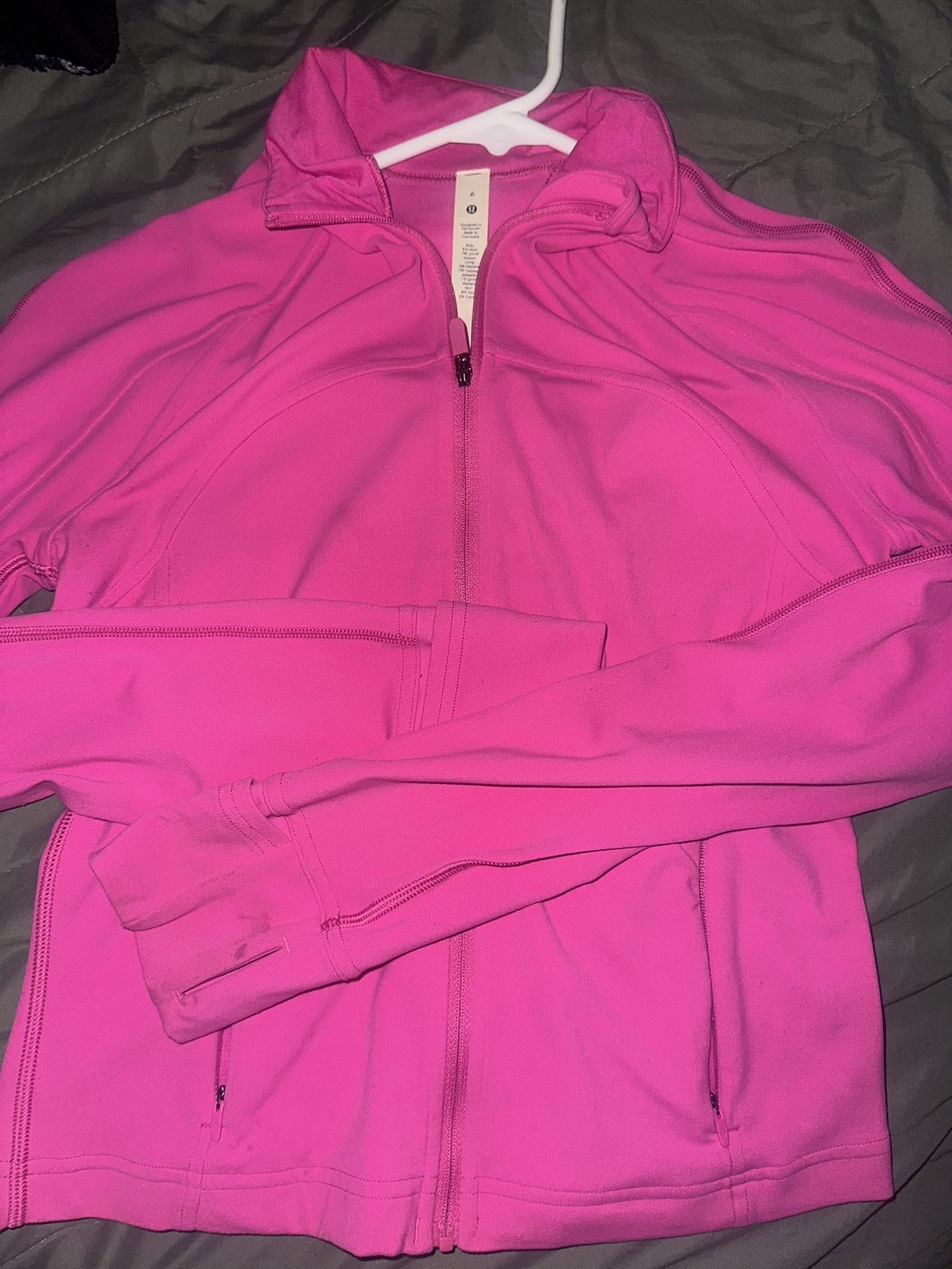 Lululemon Hot Pink Nulu Cropped Define Jacket