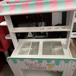 kids wooden ice cream cart