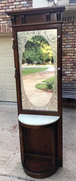 Beautiful antique entry hall mirror .  Excellent  condition.  72” x 18”.