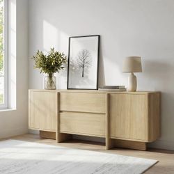 New Japandi Storage TV Stand (damaged)